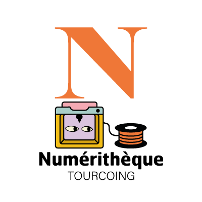 Nouveau logo carre numeritheque couleurs fond blanc